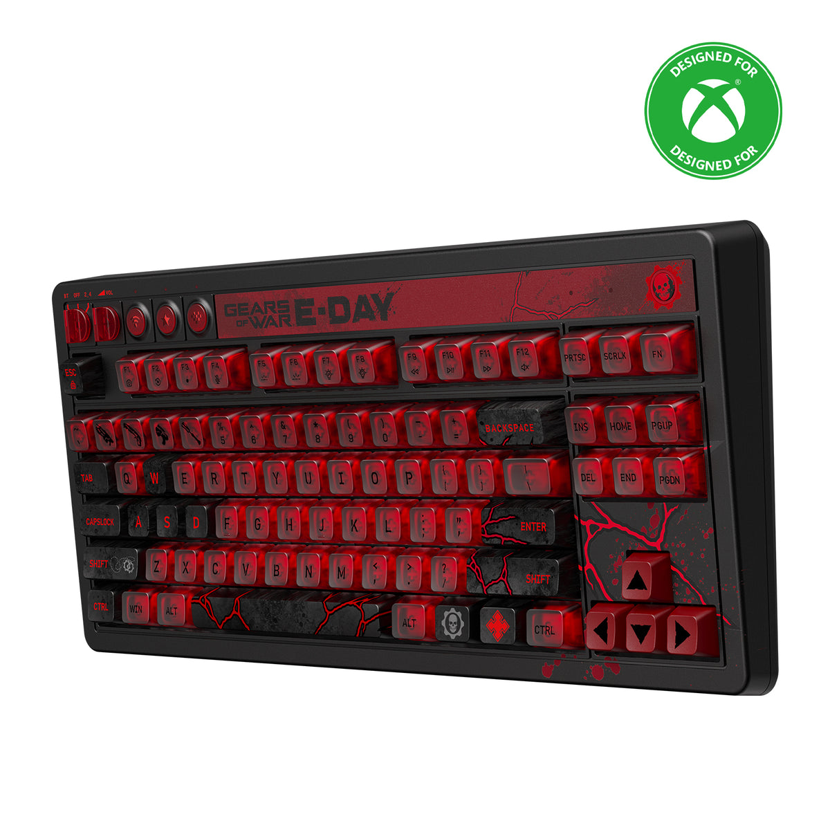 8Bitdo Retro 87 Mechanical Keyboard, Gears of War: E-Day - ANSI US Layout