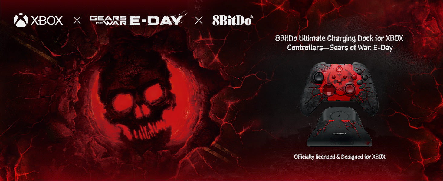 8BitDo Dock de Charge pour Manette Xbox - Design GEARS OF WAR E-DAY Limited Edition