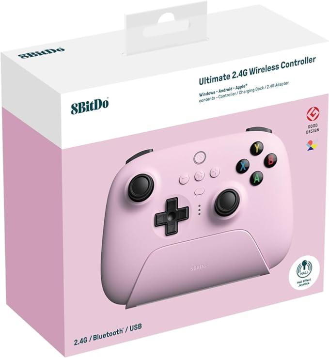 8BitDo Ultimate 2.4G Wireless HALL EFFECT - Pink Edition - Manettes - 8Bitdo - Shop Just for Games