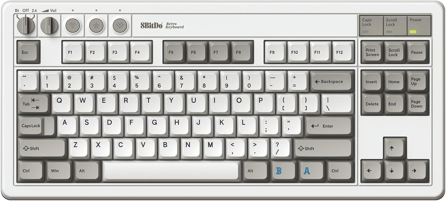 8BitDo Retro Mechanical Keyboard M Edition (Clavier Qwerty 87 touches - DISPOSITION ANSI / ANSI LAYOUT) - Claviers - 8Bitdo - Shop Just for Games