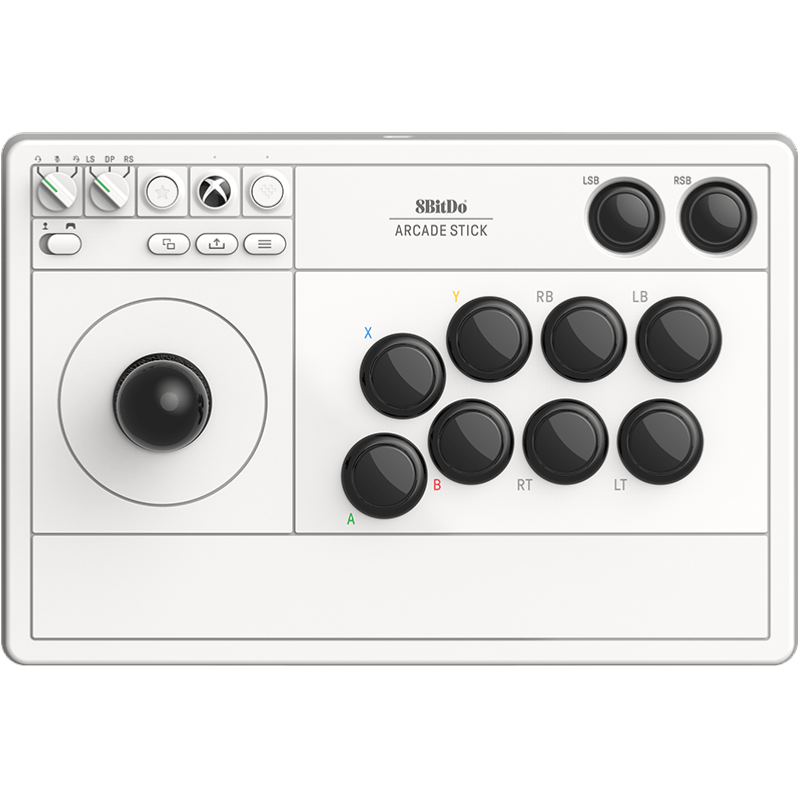 8Bitdo Arcade Stick 2.4G/USB pour Xbox Series X/S, Xbox One et Windows - Edition Blanche / White Edition - Manettes - 8Bitdo - Shop Just for Games