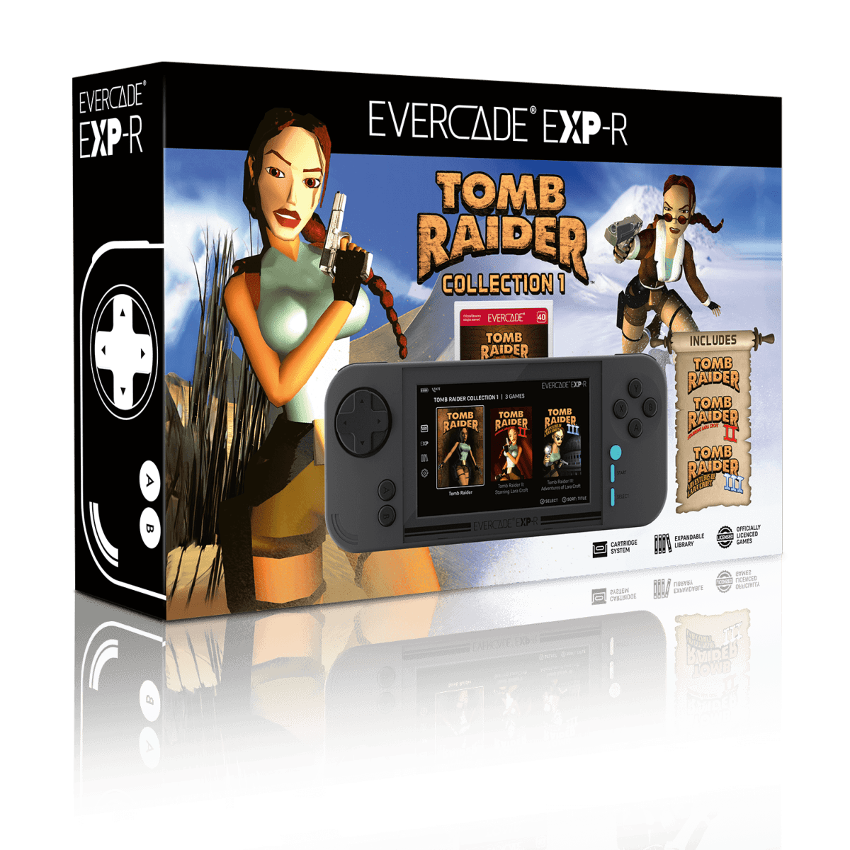 Console Portable Evercade EXP - R + Tomb Raider 1 - 2 - 3 - Console portable - Evercade - Shop Just for Games