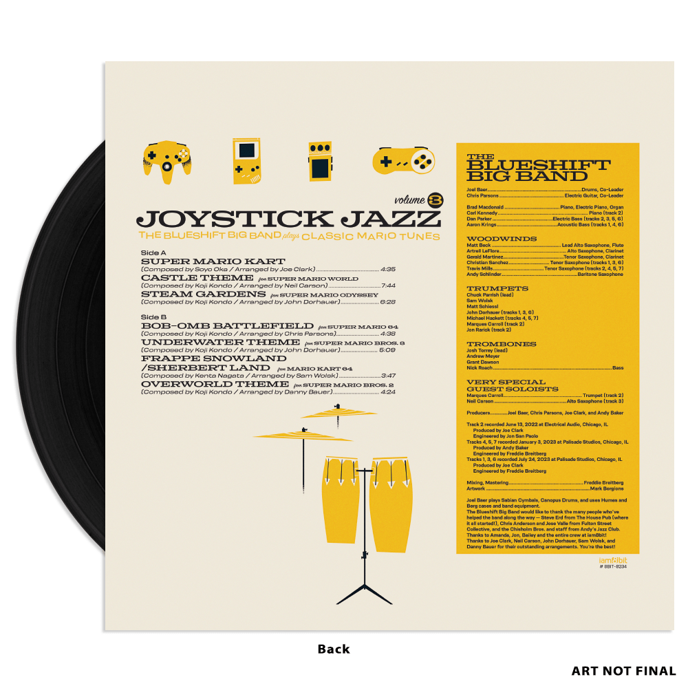 Joystick Jazz: The Blueshift Big Band Plays Classic Mario Tunes (Vol. 3) Vinyle 1LP - Vinyles - iam8bit - Shop Just for Games
