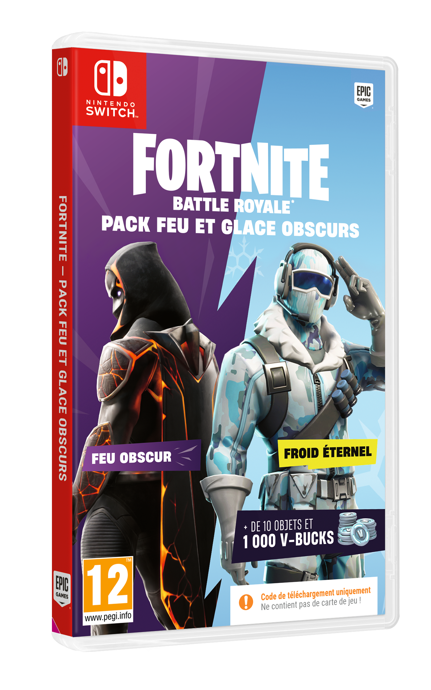FORTNITE Pack Feu & Glace Obscurs Nintendo Switch - 1000 V-Bucks inclus !