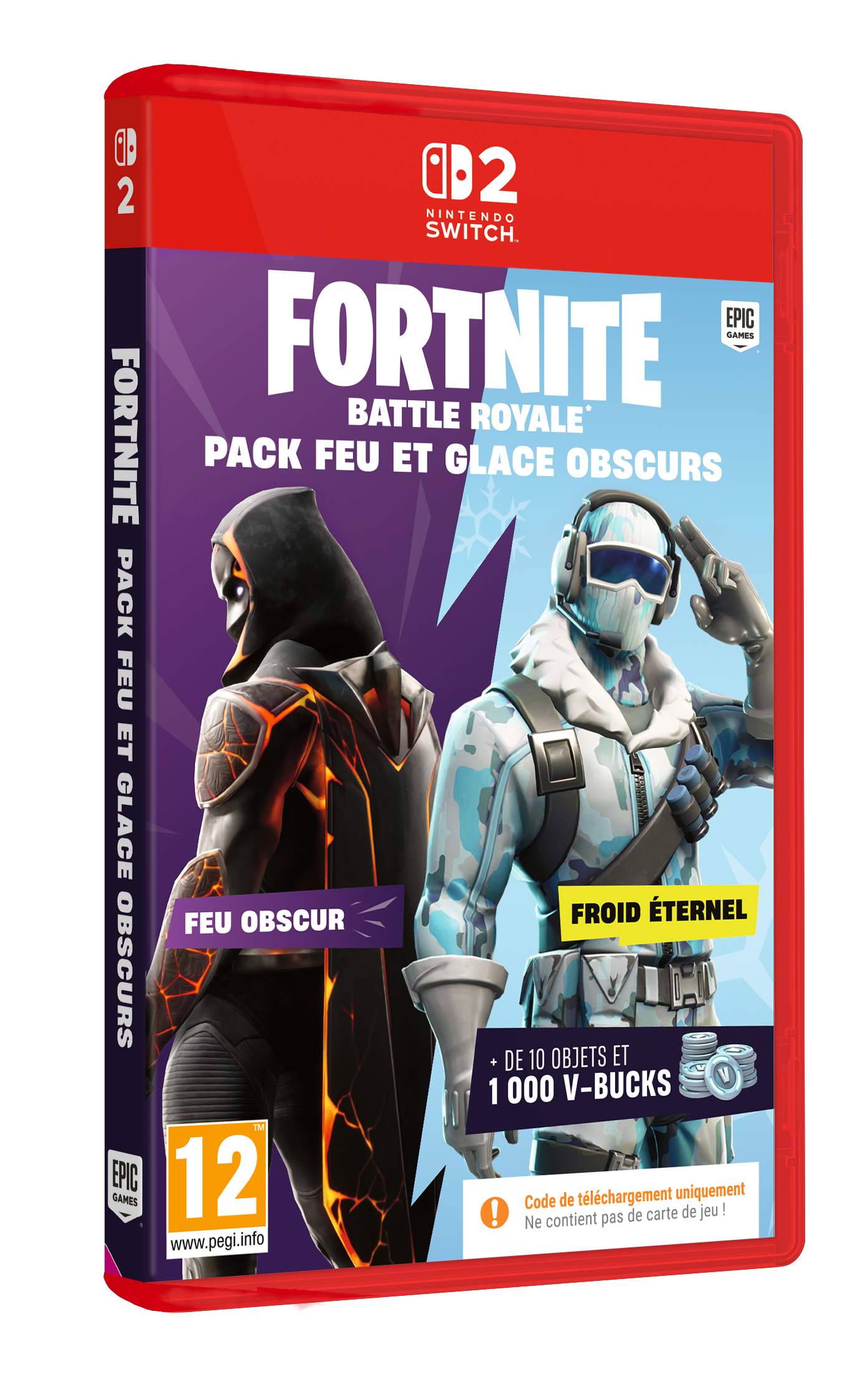 FORTNITE Pack Feu & Glace Obscurs Switch 2 - 1000 V-Bucks inclus !