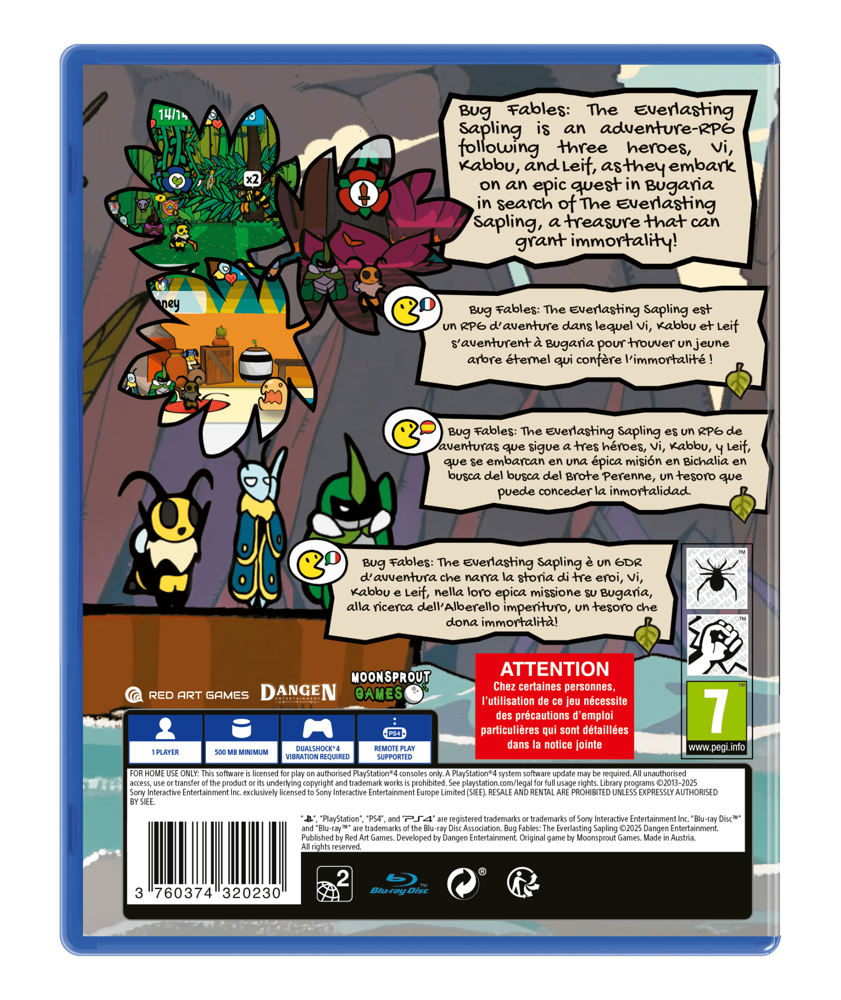 Bug Fables The Everlasting Sapling PS4 - Jeux Vidéo Physique - Red Art Games - Shop Just for Games