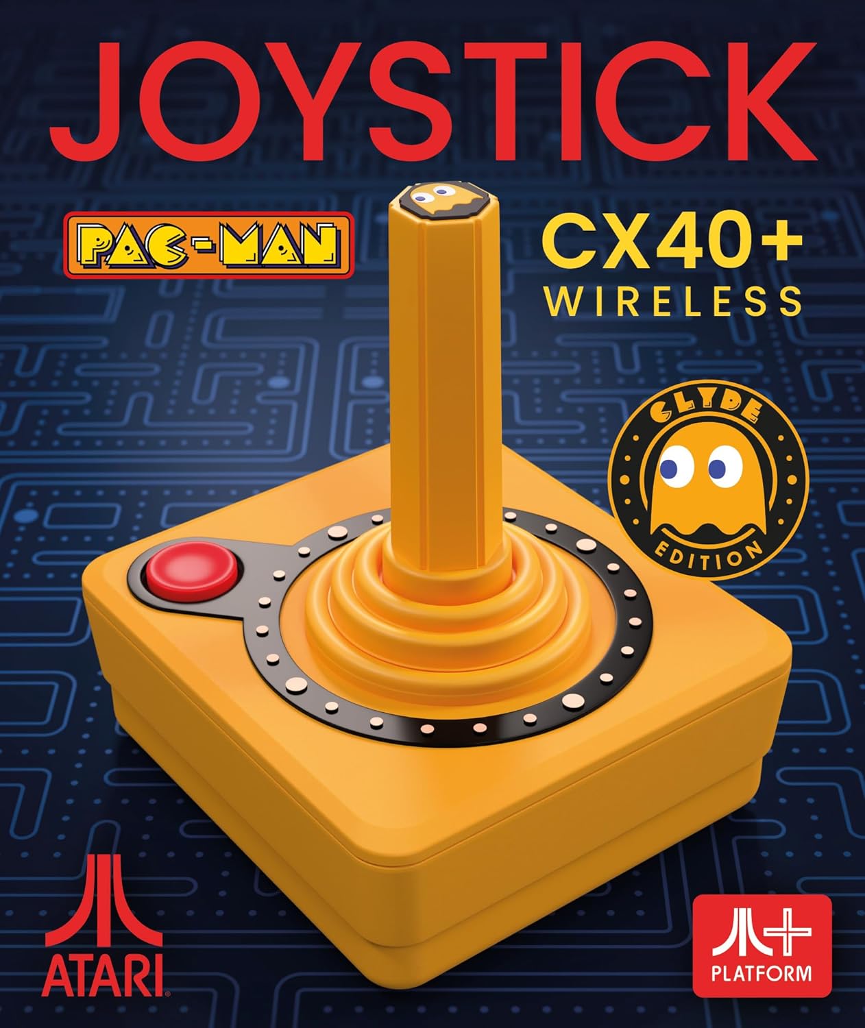 Pac-Man CX-40+ Joystick sans fil - Orange Clyde