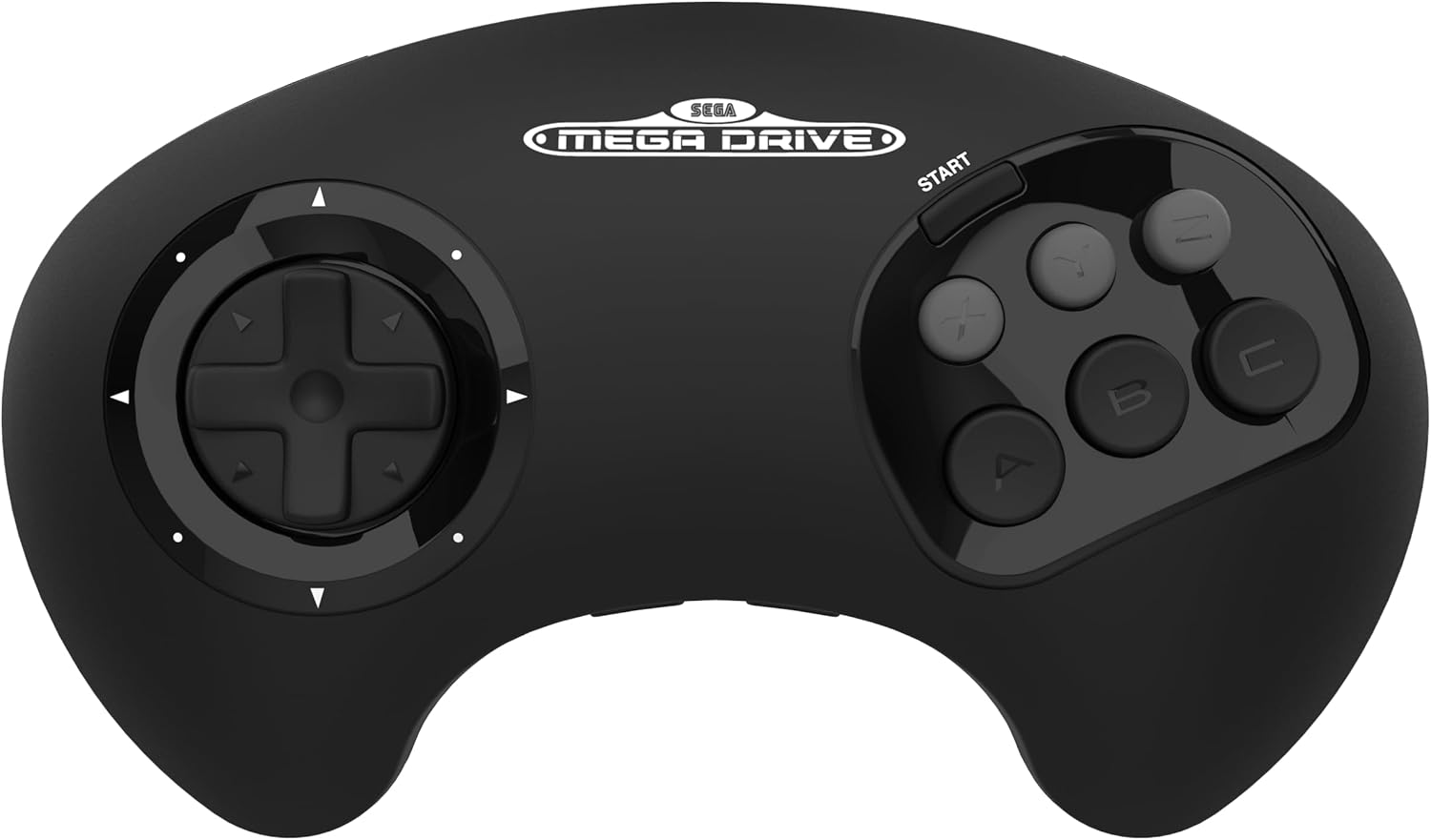 Retro - bit - Manette Noire BIG6 Sega Mega Drive & Genesis - Sans fil 2.4Ghz - Manettes - retro - bit - Shop Just for Games