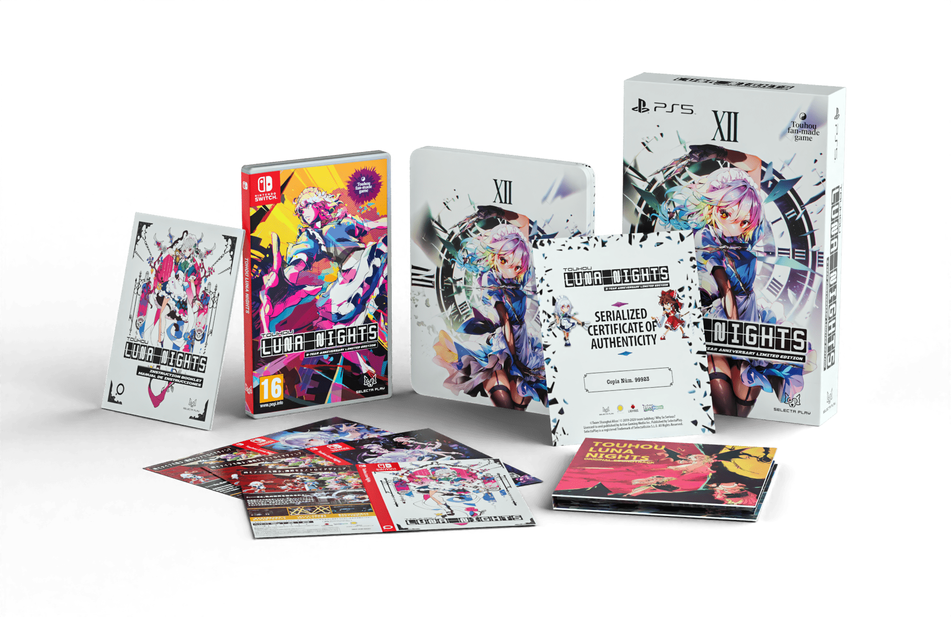 Touhou Luna Nights 5 Year Anniversary Limited Edition SWITCH - Jeux Vidéo Physique - SELECTA PLAY - Shop Just for Games