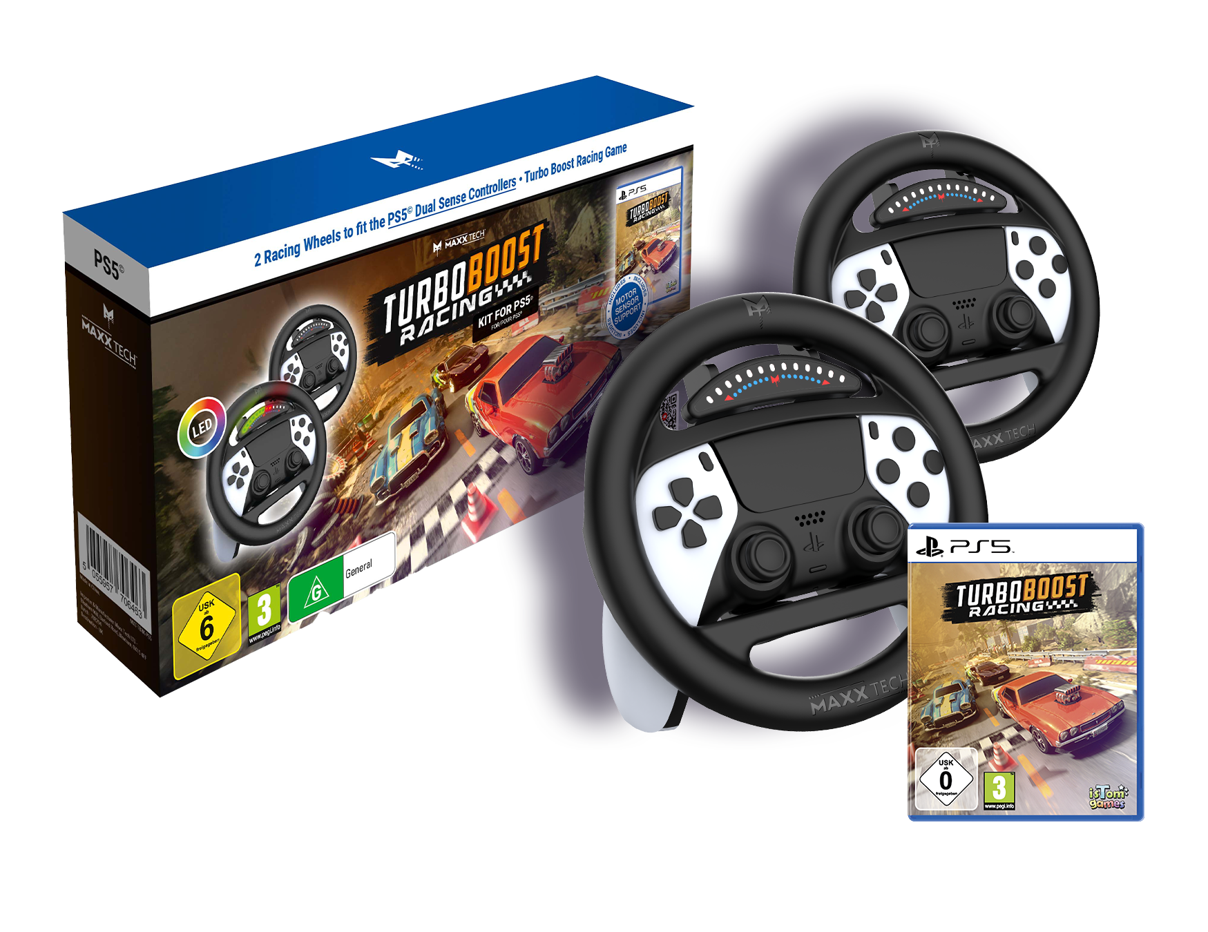 Turbo Booster Racing Kit (volants + jeu) PS5