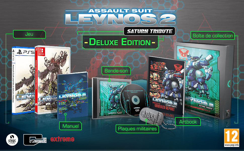 Assault Suit Leynos 2 Saturn Tribute Deluxe Edition SWITCH - Jeux Vidéo Physique - Clear River Games - Shop Just for Games