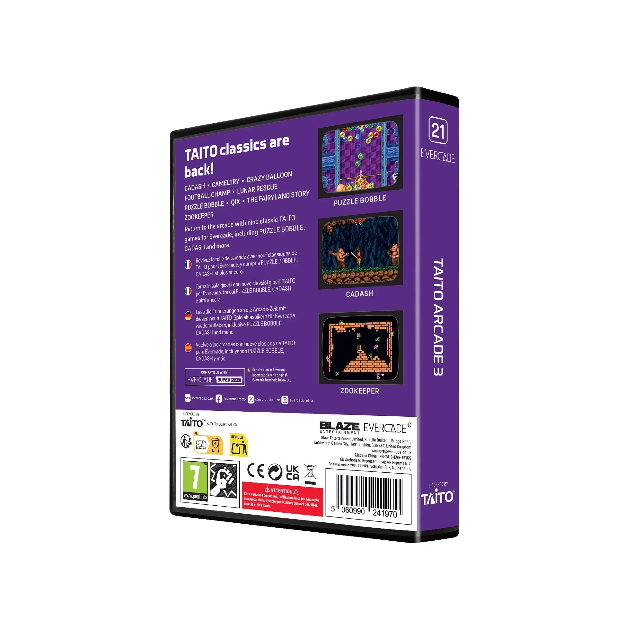 Blaze Evercade - TAITO Arcade Collection 3 - Cartouche n°21 - Jeux Rétro - Evercade - Shop Just for Games