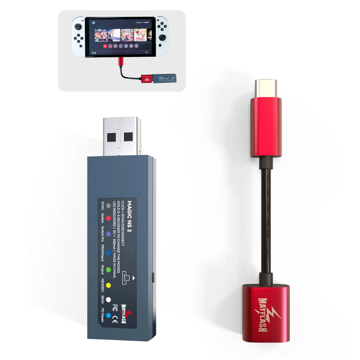 Câble Adaptateur Mayflash sans fil Magic NS2 - Câbles et Chargeurs - Mayflash - Shop Just for Games