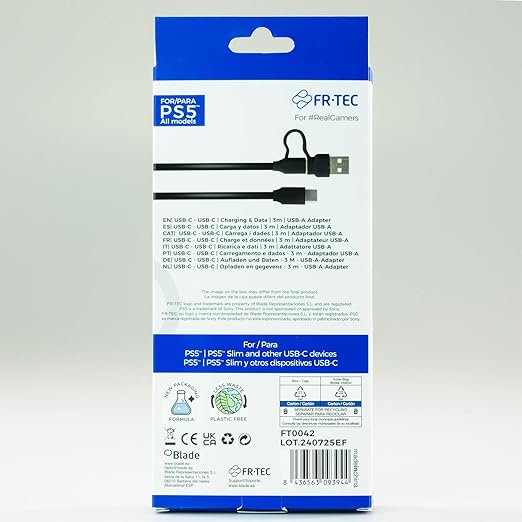 USB - C Câble Play & Charge 3m PS5 - Câbles et Chargeurs - BLADE - Shop Just for Games