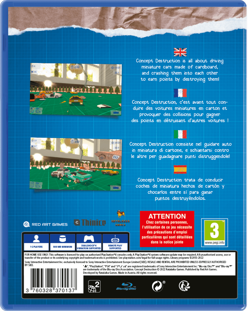 Concept Destruction PS4 - Jeux Vidéo Physique - Red Art Games - Shop Just for Games
