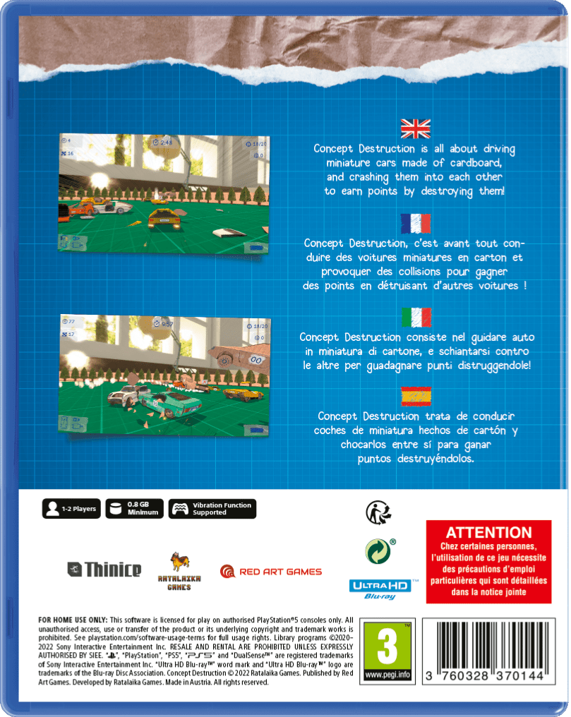 Concept Destruction PS5 - Jeux Vidéo Physique - Red Art Games - Shop Just for Games
