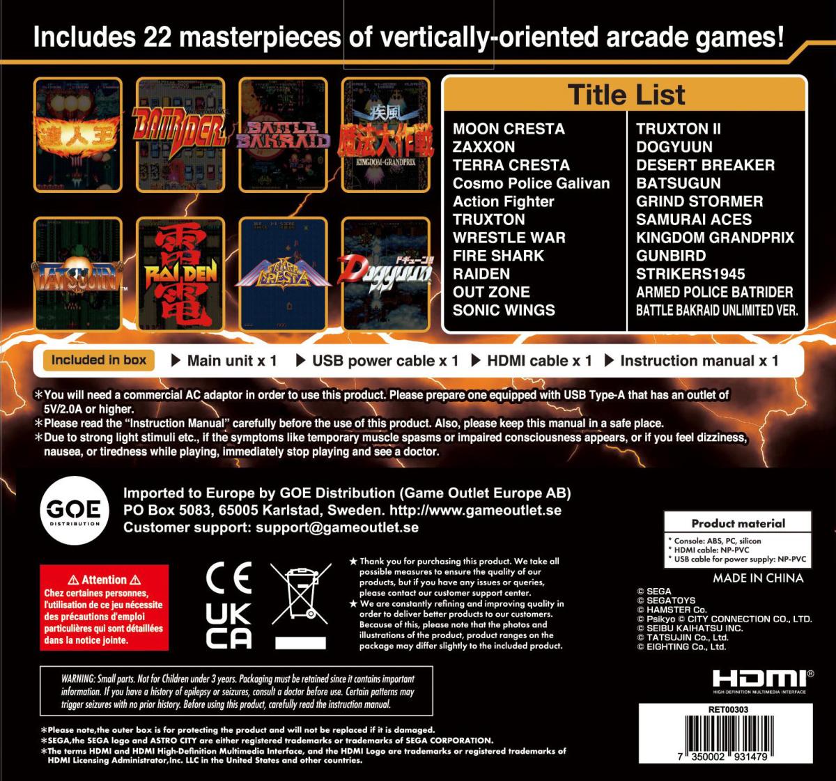 Console Sega Astro City Mini V - Console portable - Sega - Shop Just for Games