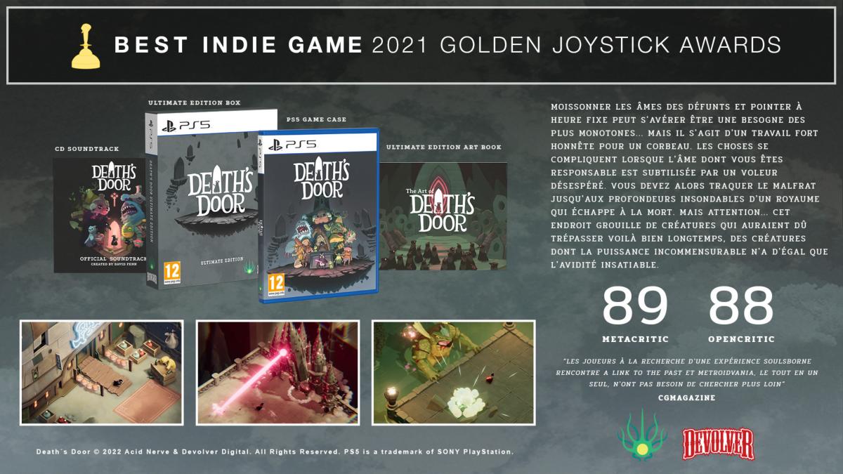 Death's Door: Ultimate Edition PS5 - Jeux Vidéo Physique - Devolver Digital - Shop Just for Games