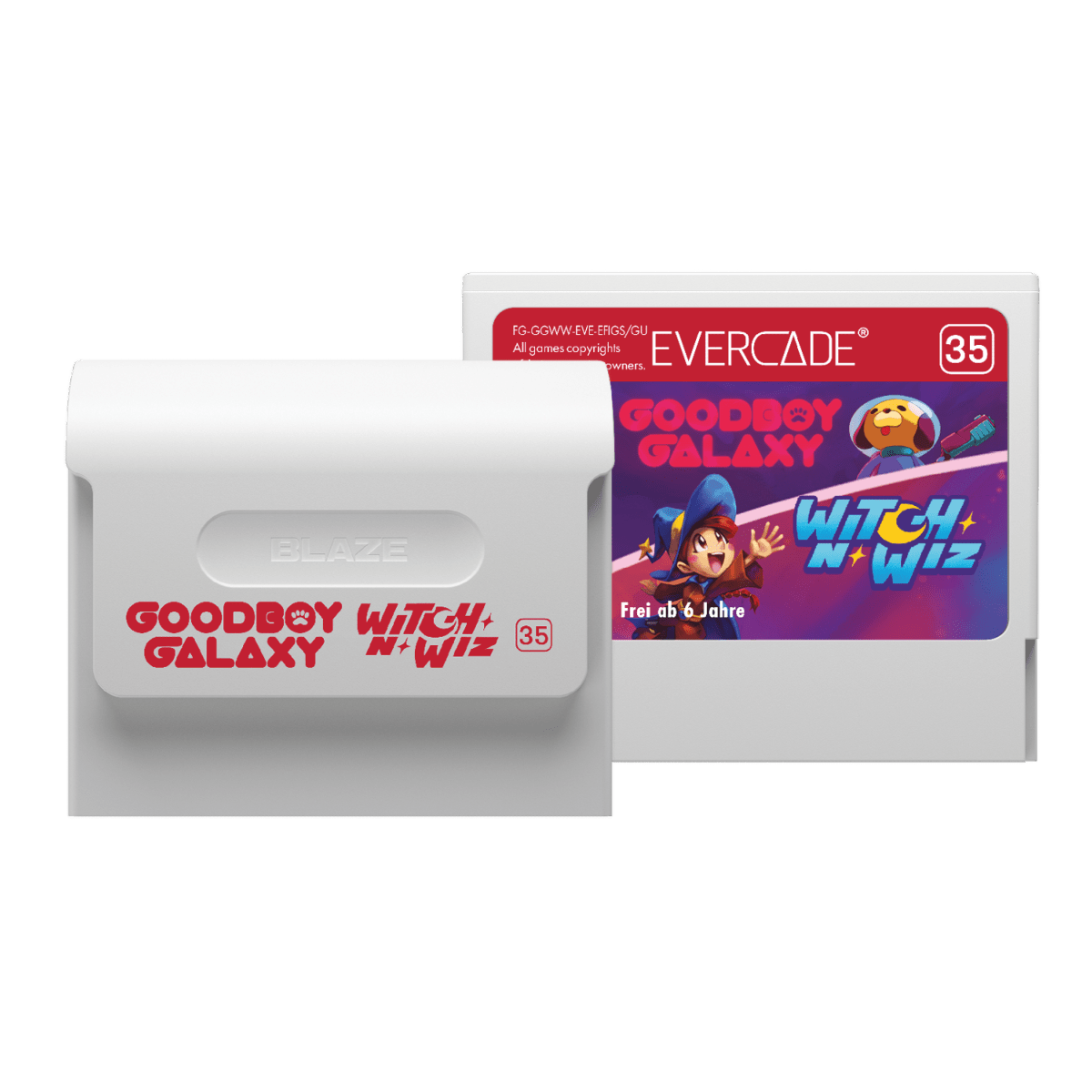 Evercade - Goodboy Galazy & Witch N' Wiz - Cartouche n° 35 - Jeux Rétro - Evercade - Shop Just for Games
