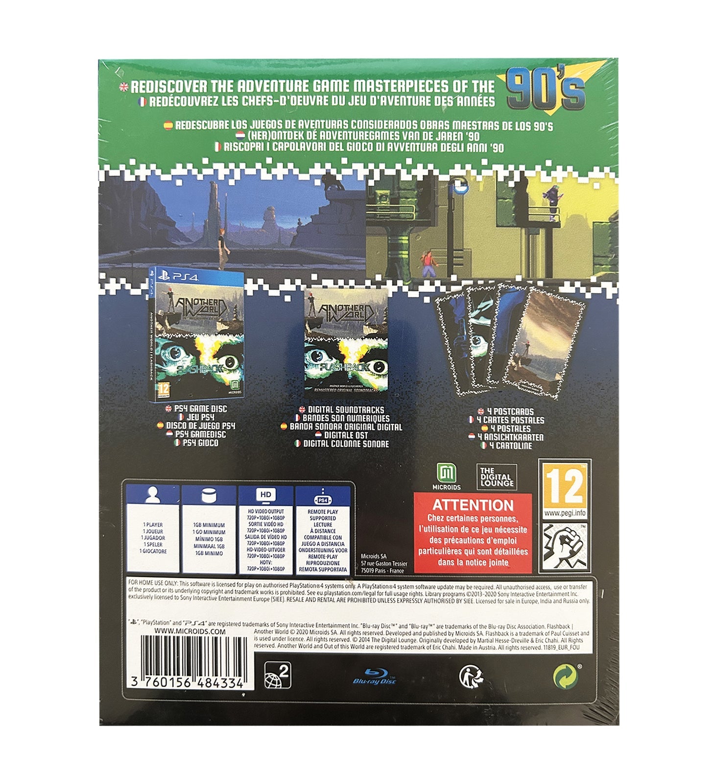 Flashback/Another World Limited Edition PS4 - Jeux Vidéo Physique - MICROIDS - Shop Just for Games