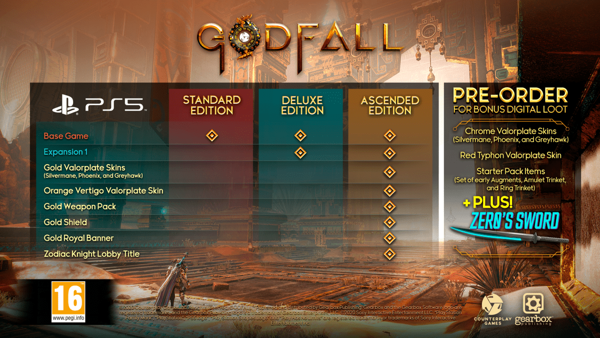 Godfall PS5 - Jeux Vidéo Physique - Gearbox - Shop Just for Games