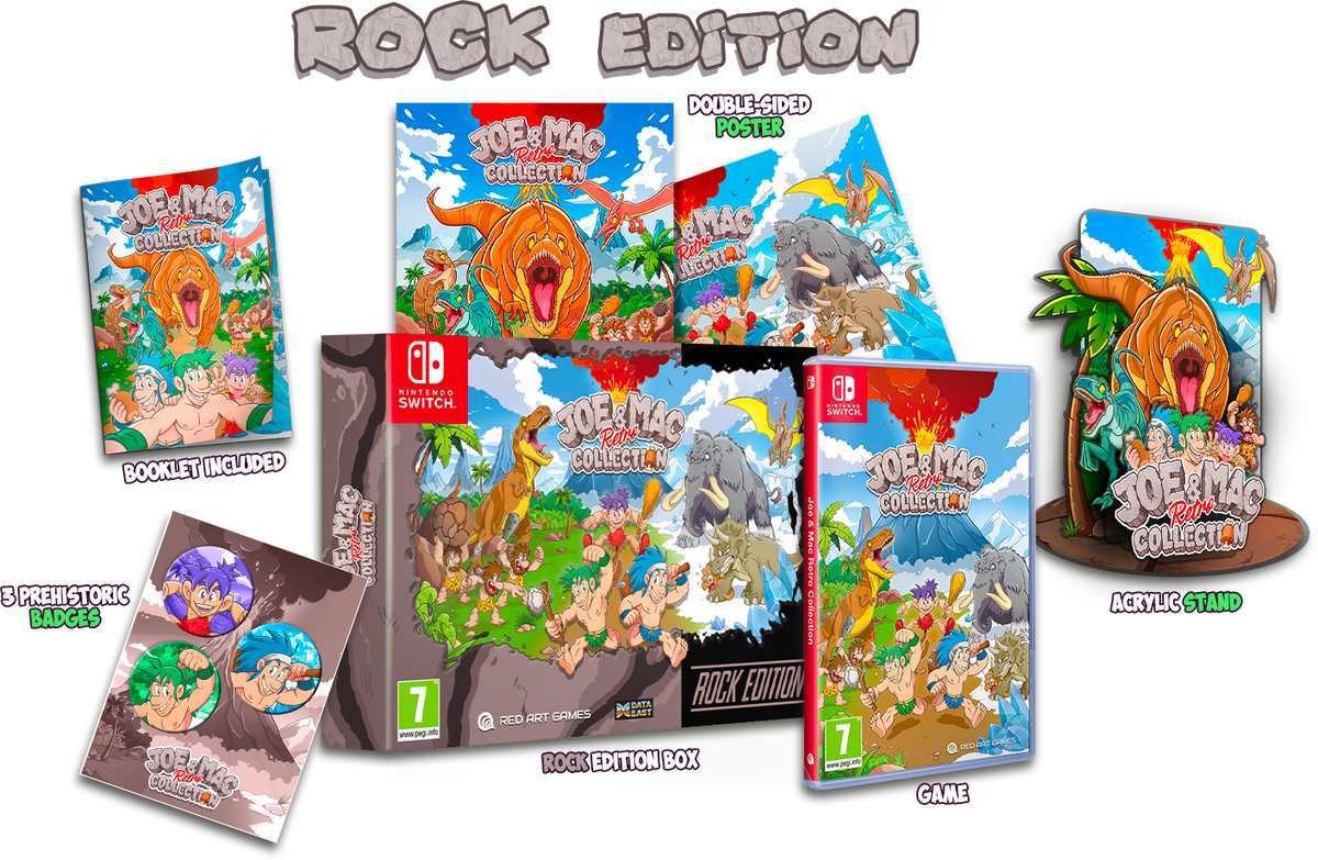 Joe & Mac Retro Collection Rock Edition Nintendo Switch - Jeux Vidéo Physique - Red Art Games - Shop Just for Games