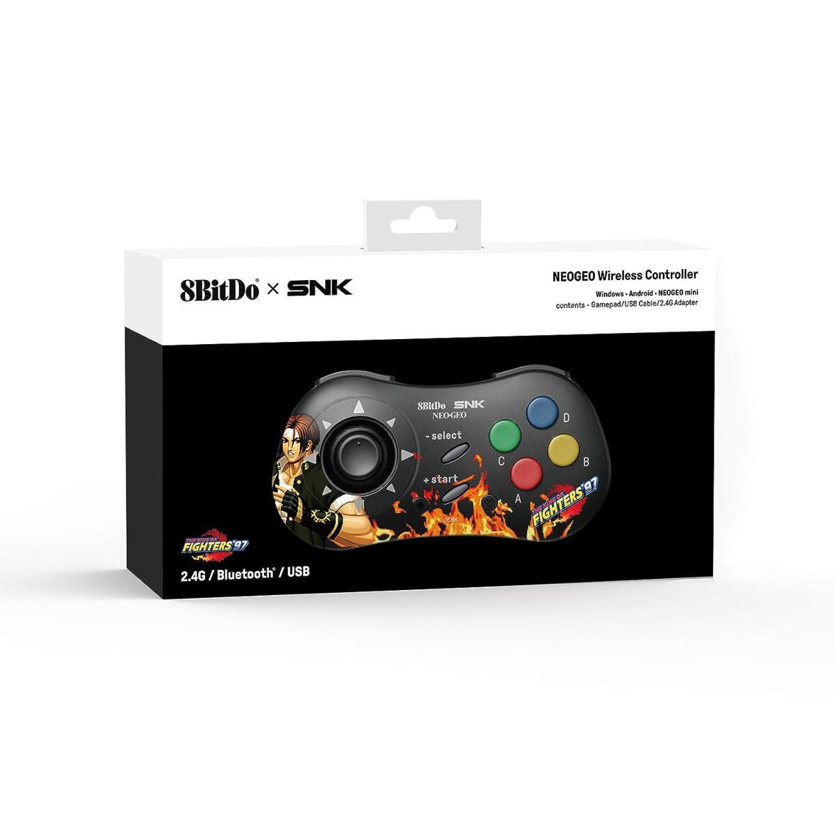Kyo Kusanagi Edition : 8Bitdo Manette Bluetooth Style SNK Neo Geo - compatible PC Windows, Android & Neo Geo Mini - Manettes - 8Bitdo - Shop Just for Games