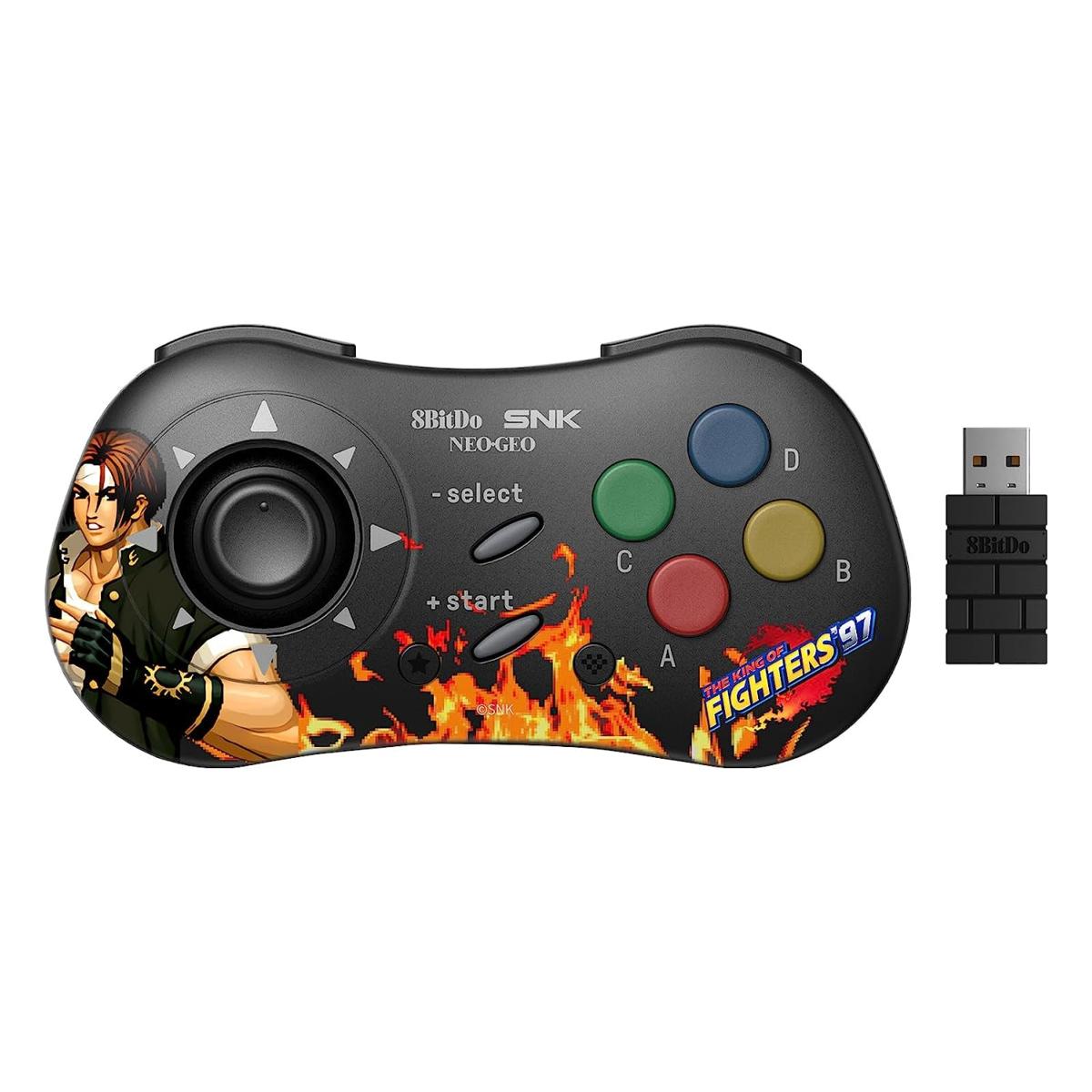 Kyo Kusanagi Edition : 8Bitdo Manette Bluetooth Style SNK Neo Geo - compatible PC Windows, Android & Neo Geo Mini - Manettes - 8Bitdo - Shop Just for Games