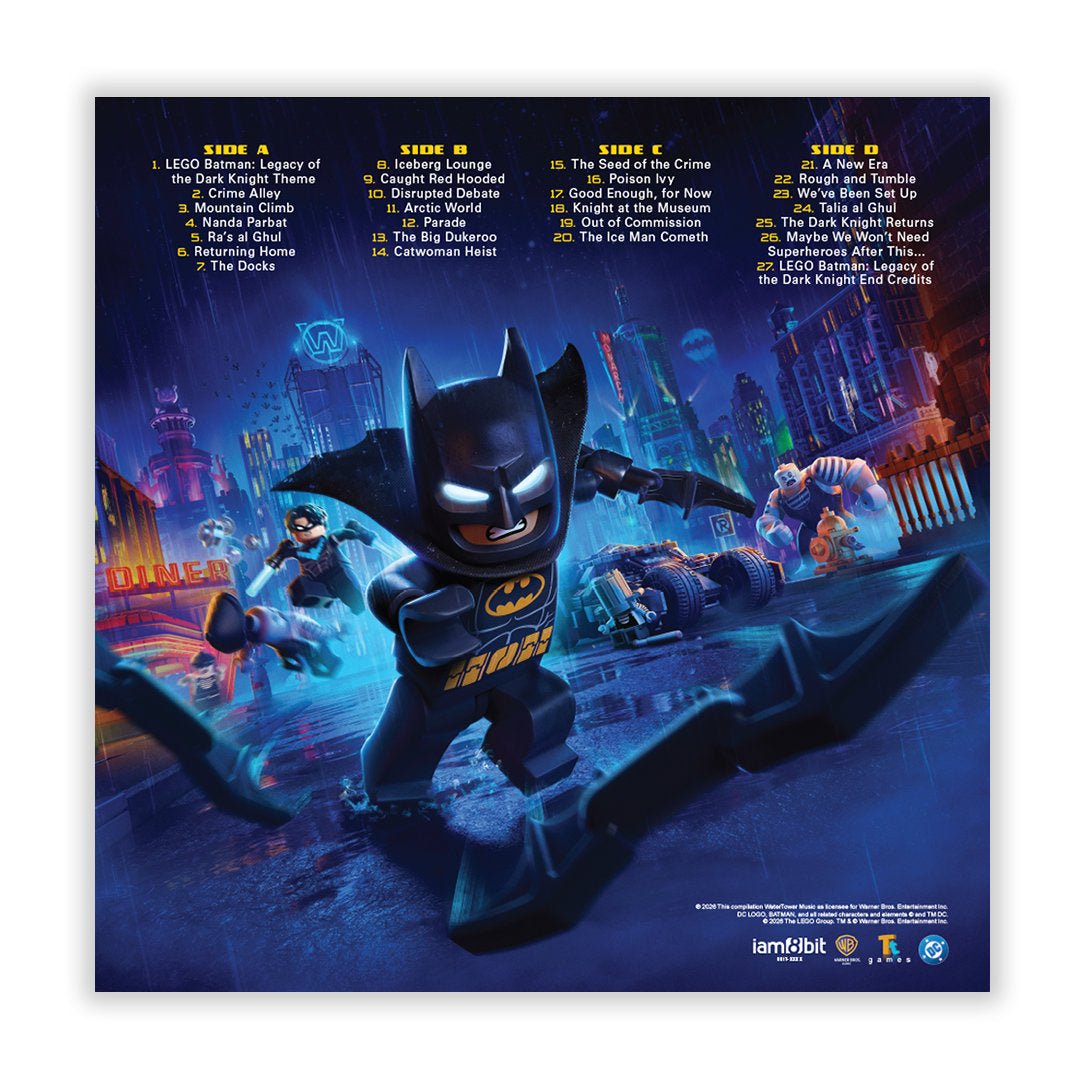 LEGO Batman Legacy of the Dark Knight Vinyle 2LP - Vinyles - iam8bit - Shop Just for Games