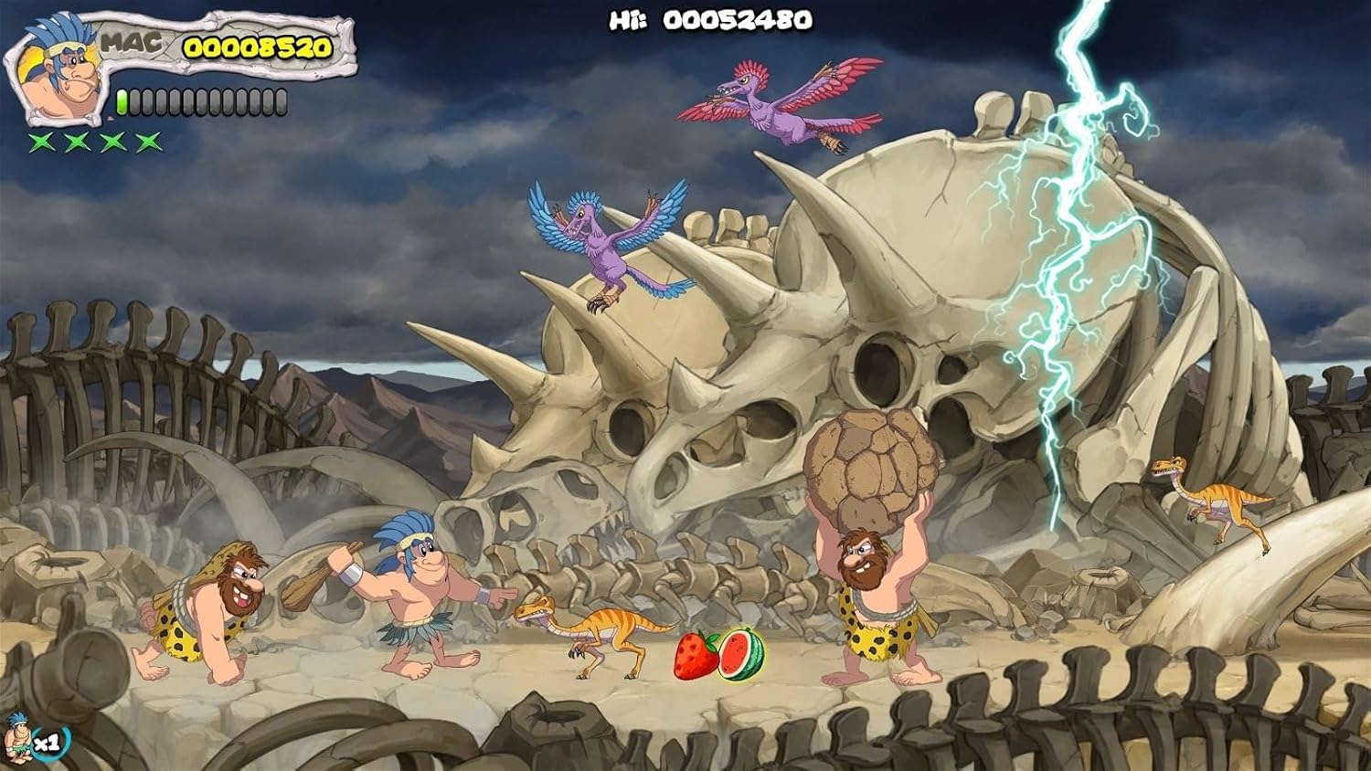 New Joe and Mac : Caveman Ninja - T - Rex Edition PS4 - Jeux Vidéo Physique - MICROIDS - Shop Just for Games