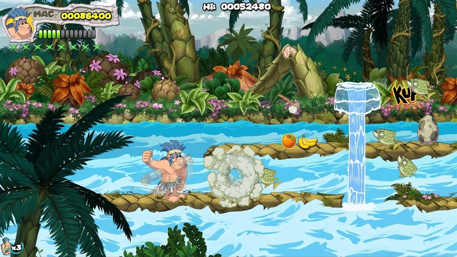 New Joe and Mac : Caveman Ninja - T - Rex Edition PS4 - Jeux Vidéo Physique - MICROIDS - Shop Just for Games