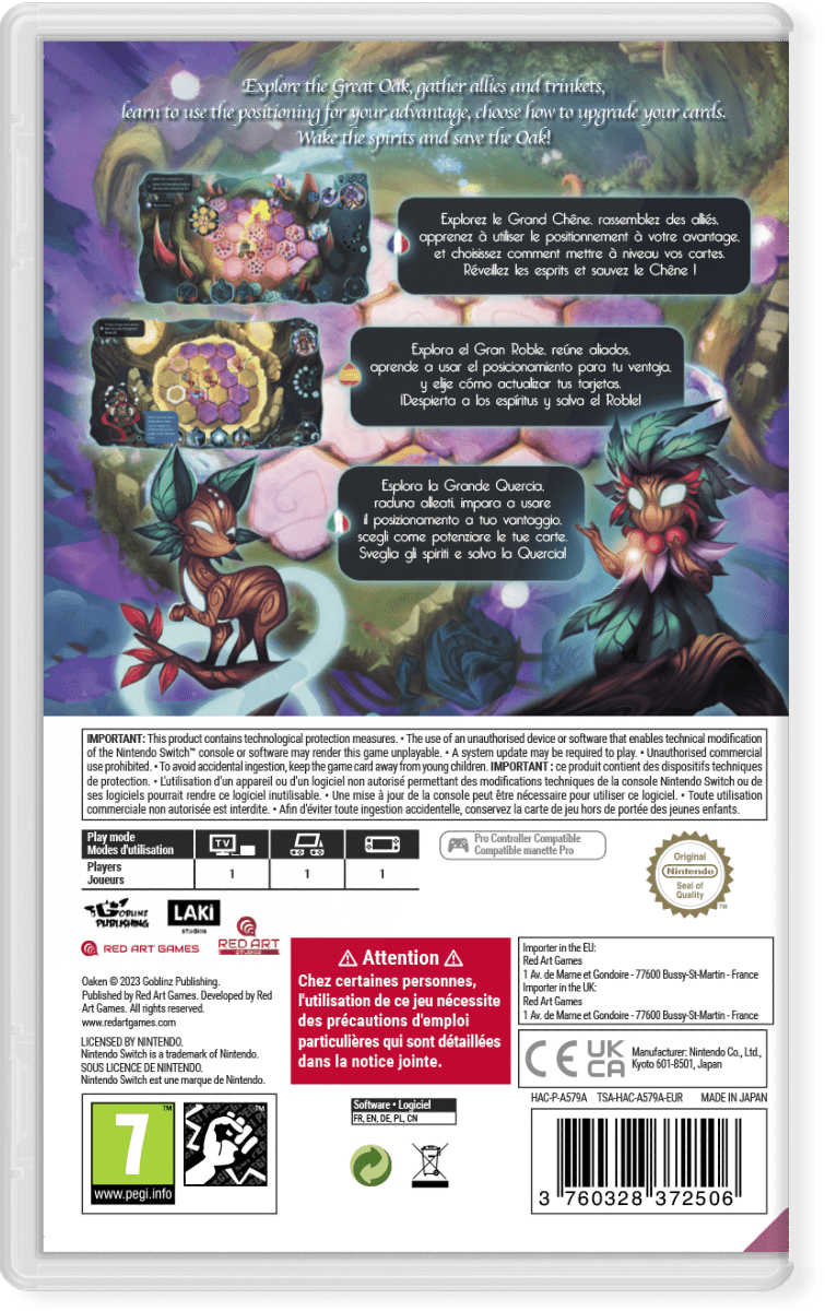Oaken Nintendo Switch - Jeux Vidéo Physique - Red Art Games - Shop Just for Games