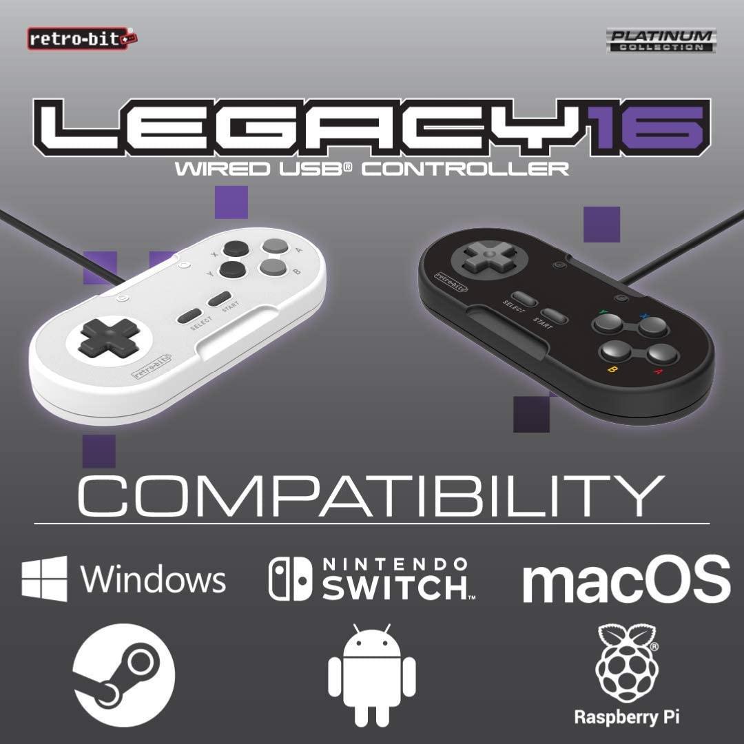 Retro - Bit Legacy 16 USB pad Grey - Manettes - retro - bit - Shop Just for Games