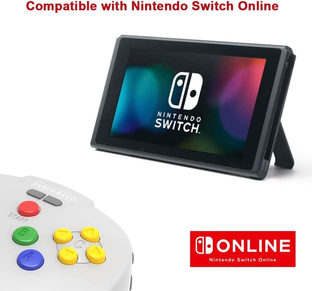 Retro - Bit Tribute 64 2.4GHz Manette sans Fil pour Nintendo 64/Switch/PC/Mac Gris - Manettes - retro - bit - Shop Just for Games