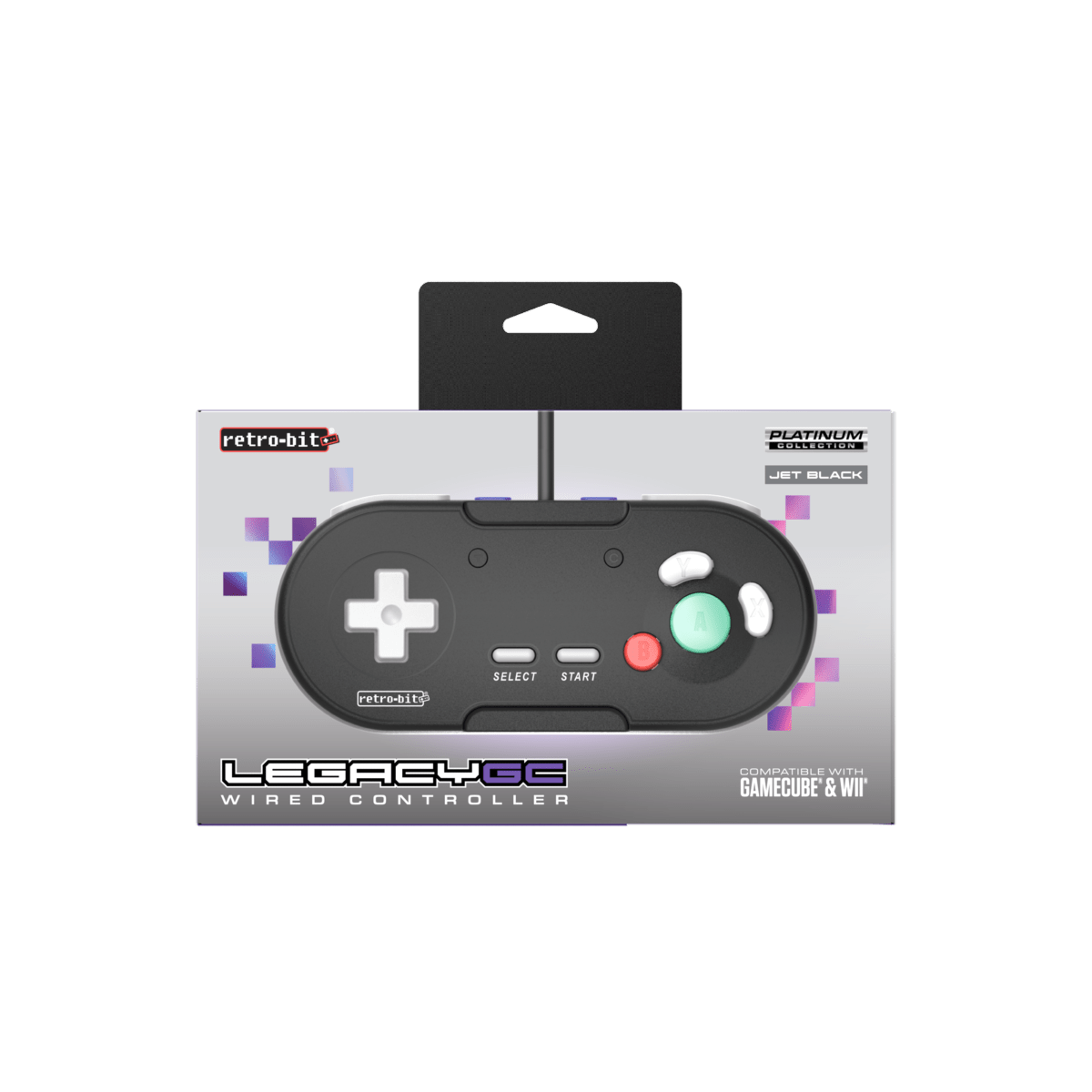 Retrobit - LegacyGC Manette Filaire pour Nintendo Gamecube Jet Black - Connexion d'origine - Manettes - retro - bit - Shop Just for Games
