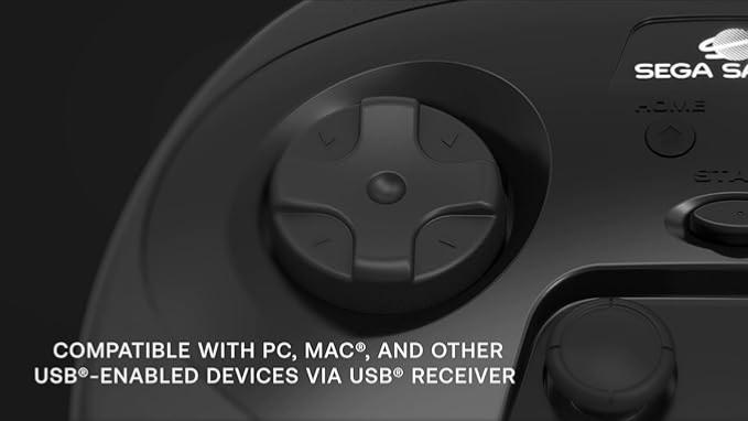 RetroBit Sega Saturn 2.4Ghz Pro Black - Manettes - retro - bit - Shop Just for Games