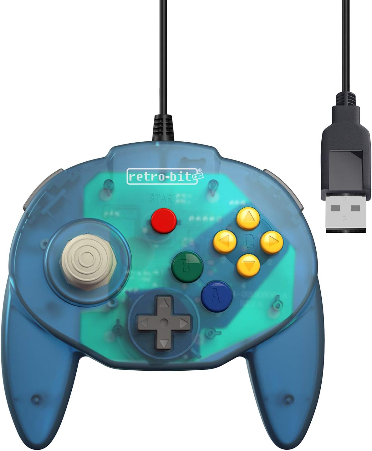 Retrobit - Tribute 64 USB Wired Controller - Ocean Blue - Manettes - retro-bit - Shop Just for Games