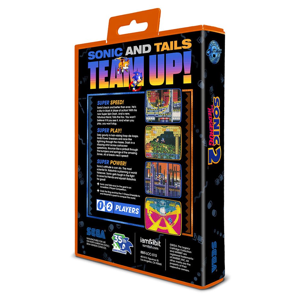 Sonic the Hedgehog 2 - 35th Anniversary Legacy Collection - Cartouche GENESIS NTSC - iam8bit - Jeux Rétro - iam8bit - Shop Just for Games