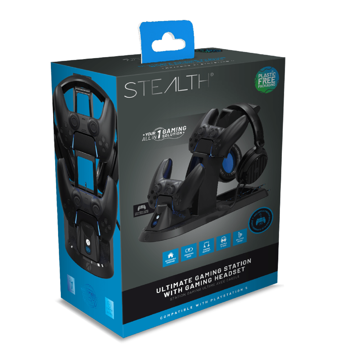 Station de charge PS5 et casque intégré - Stealth - Câbles et Chargeurs - Stealth - Shop Just for Games