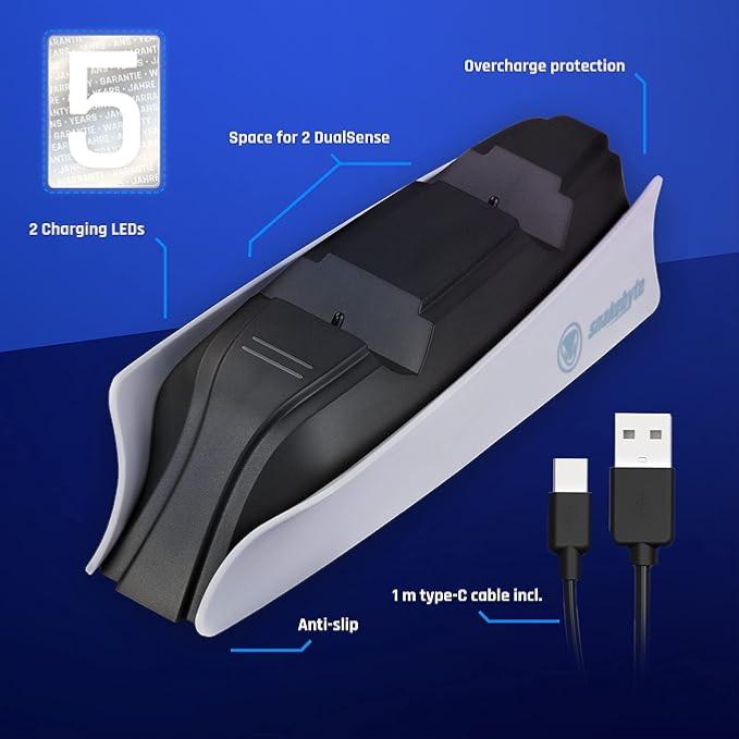 Station de charge PS5 White Edition - Snakebyte - Câbles et Chargeurs - Snakebyte - Shop Just for Games