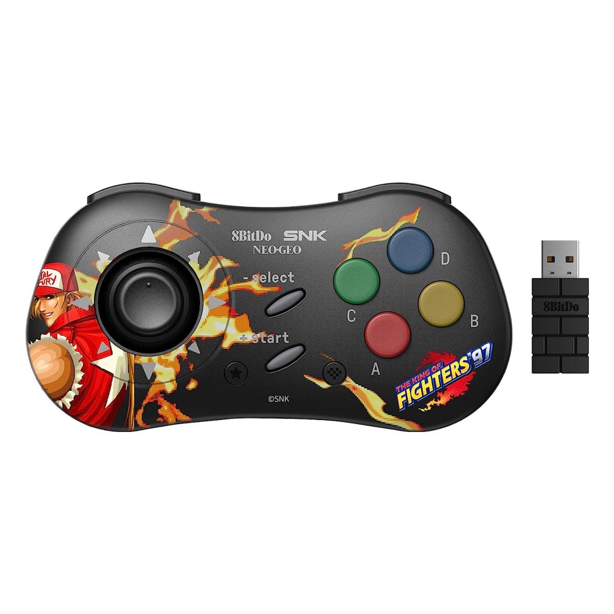 Terry Bogard Edition : 8Bitdo Manette Bluetooth Style SNK Neo Geo - compatible PC Windows, Android & Neo Geo Mini - Manettes - 8Bitdo - Shop Just for Games