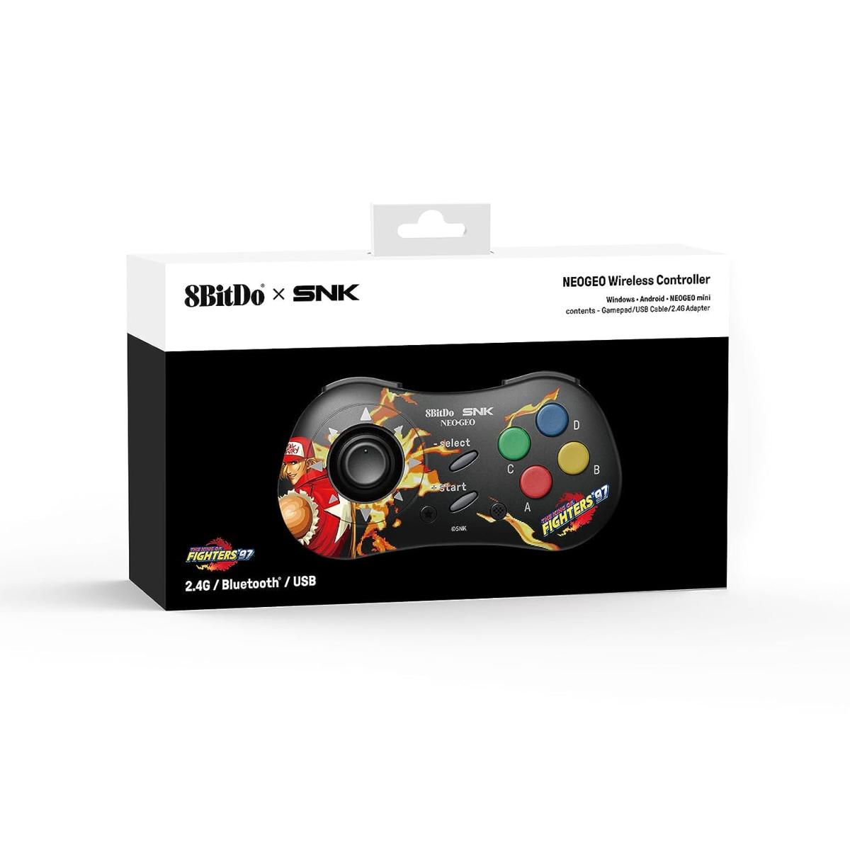 Terry Bogard Edition : 8Bitdo Manette Bluetooth Style SNK Neo Geo - compatible PC Windows, Android & Neo Geo Mini - Manettes - 8Bitdo - Shop Just for Games