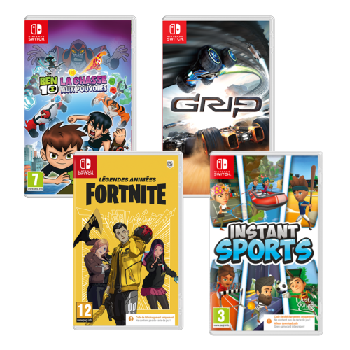 Pack 4 jeux d'action Nintendo Switch (Code in a Box)