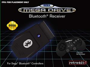 Retrobit - SEGA Mega Drive Receveur Noir Bluetooth pour port manette d'origine