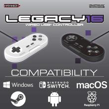 Retro-Bit Legacy 16 USB pad Black