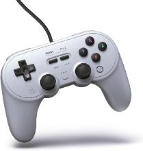 8Bitdo Pro 2 Manette Filaire USB pour Nintendo Switch, PC, macOS, Android, Steam & Raspberry Pi (Grey Edition)
