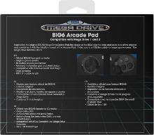 Retro-Bit Big6 - manette filaire pour Mega Drive & Genesis Black