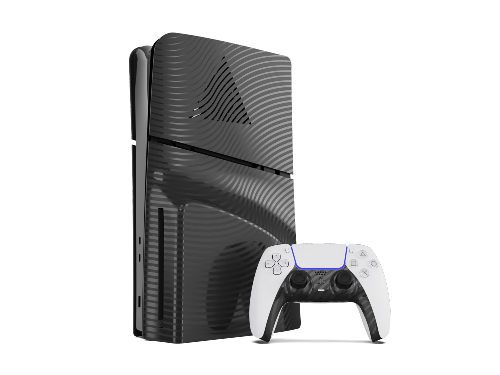 PlayStation 5 Slim - BLACK WAVE FACEPLATES KIT (Faceplate + Controller)