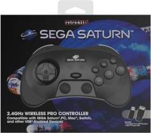 RetroBit Sega Saturn 2.4Ghz Pro Black