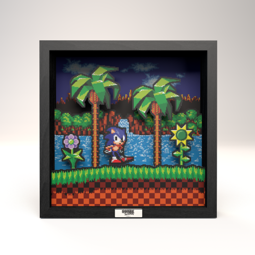 Pixel Frames Sonic The Hedgehog Idle Pose - Taille L 23x23cm